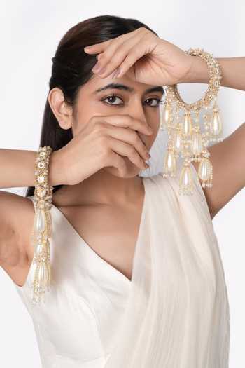 Vaidaan Darsana Mirror Work Bridal Pair of Kaleeras 