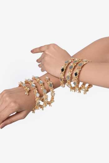 Vaidaan Nehal Mirror Work Bangles - Set Of 2 