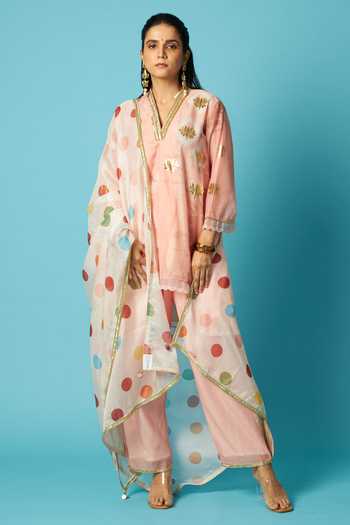 Vedika M Chanderi Printed Kurta Set