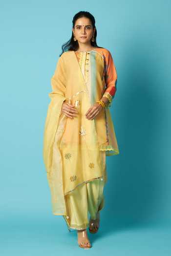 Vedika M Chanderi Printed Kurta Set
