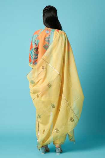 Vedika M Chanderi Printed Kurta Set