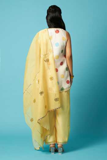 Vedika M Polka Dot Print Kurta Pant Set