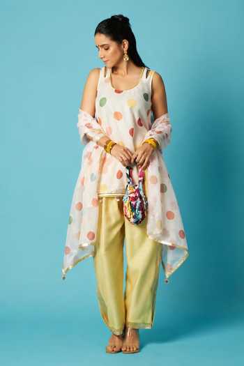 Vedika M Polka Print Kurta Set