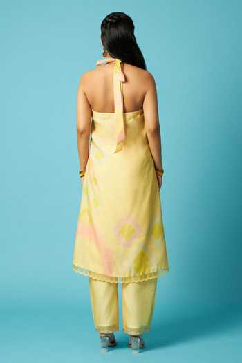 Vedika M Halter Neck Printed Kurta Set