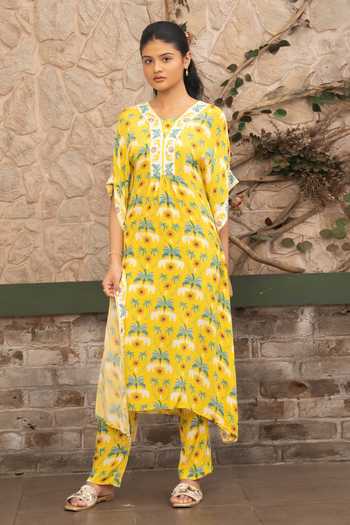 Senren By Eshana Raut Bohemian Print Kaftan & Pant Set 