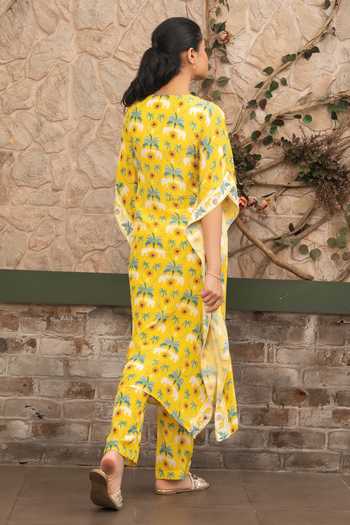 Senren By Eshana Raut Bohemian Print Kaftan & Pant Set 
