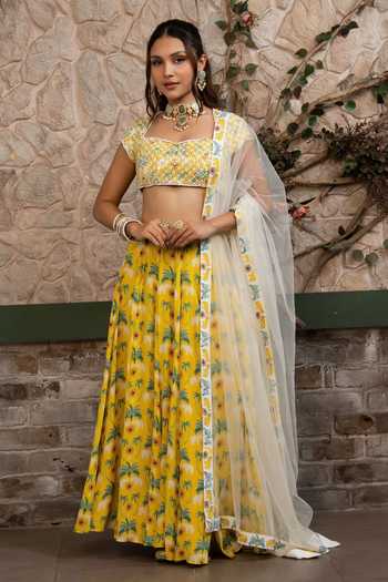 Senren By Eshana Raut Bohemian Print Lehenga Set 