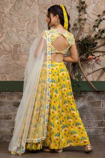 Senren By Eshana Raut Bohemian Print Lehenga Set 