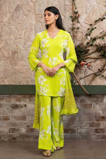 Senren By Eshana Raut Floral Print Kurta Pant Set 