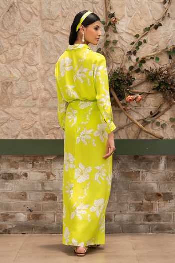 Senren By Eshana Raut Floral Print Shirt & Skirt Set 