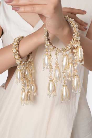 Vaidaan Darsana Mirror Work Bridal Pair of Kaleeras 