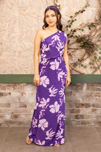 Buy Senren By Eshana Raut Purple Crepe Printed Top And Skirt Set Online at Aza Fashions Buy_Senren By Eshana Raut_Purple Crepe Printed Top And Skirt Set _Online_at_Aza_Fashions