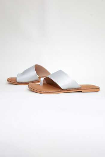 Sandalwali Brown Isla Dull Silver Sandals Online at Aza Fashions Sandalwali_Brown Isla Dull Silver Sandals _Online_at_Aza_Fashions