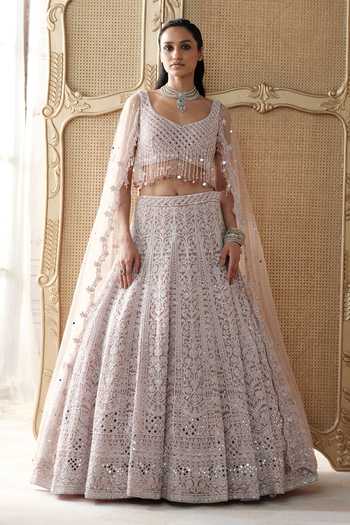 Buy Basanti Kapde aur Koffee Peach Silk, Net Scoop Neck Blush Elysee Embroidered Lehenga Set Online at Aza Fashions Buy_Basanti Kapde aur Koffee_Peach Silk, Net Scoop Neck Blush Elysee Embroidered Lehenga Set _Online_at_Aza_Fashions