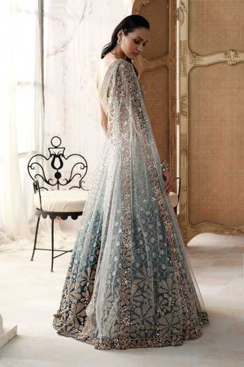 Buy Basanti Kapde Aur Koffee Blue Net Asymmetric Neck Aqua Lagoon Embroidered Lehenga And Blouse Set Online at Aza Fashions Buy_Basanti Kapde Aur Koffee_Blue Net Asymmetric Neck Aqua Lagoon Embroidered Lehenga And Blouse Set _Online_at_Aza_Fashions