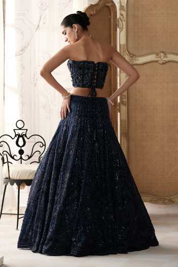 Basanti Kapde aur Koffee Midnight Etoile Embroidered Lehenga Set