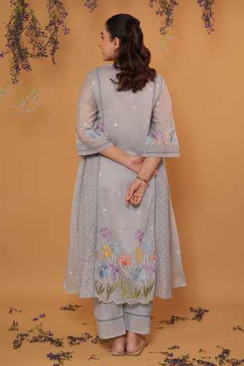 Banera Orchid Embroidered Kurta Set 