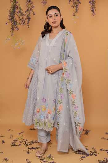 Banera Orchid Embroidered Kurta Set 
