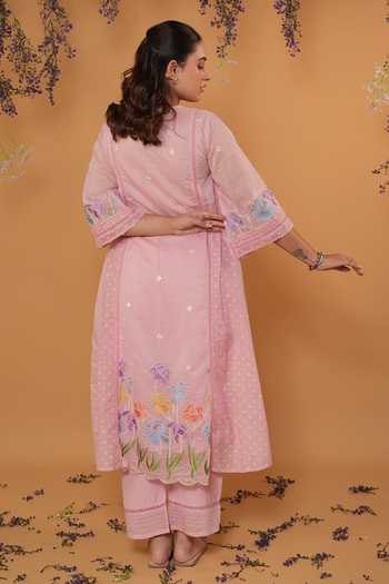 Banera Orchid Embroidered Kurta Pant Set 