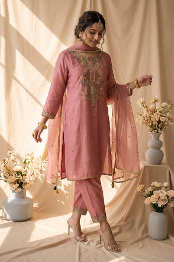 Mandira Wirk Resham Embroidered Kurta Set