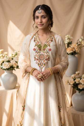 Mandira Wirk Resham Embroidered Kurta Set