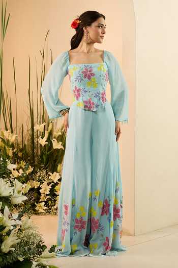 Meghstudio Jasmine Sequin Corset & Sharara Set
