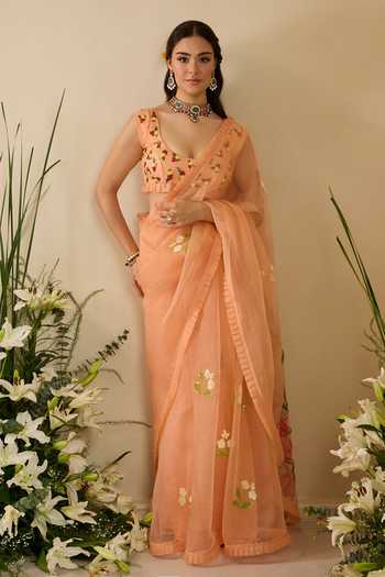 Meghstudio Bella Embroidered Saree With Blouse