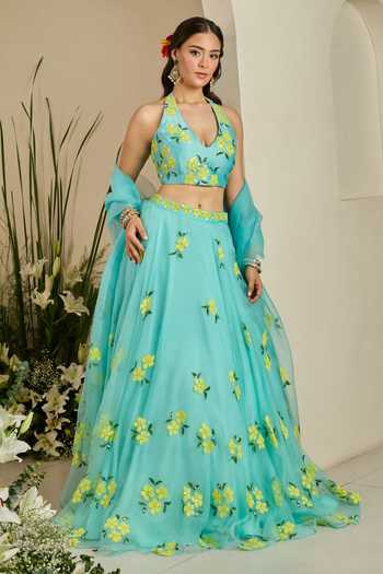 Meghstudio Bloom Sequin Embroidered Lehenga Set