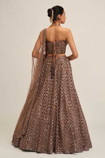 Vvani by vani vats Flower Cutwork Embroidered Lehenga Set 