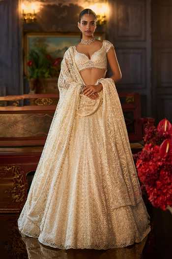 Seema Gujral Crystal Embroidered Lehenga Set 