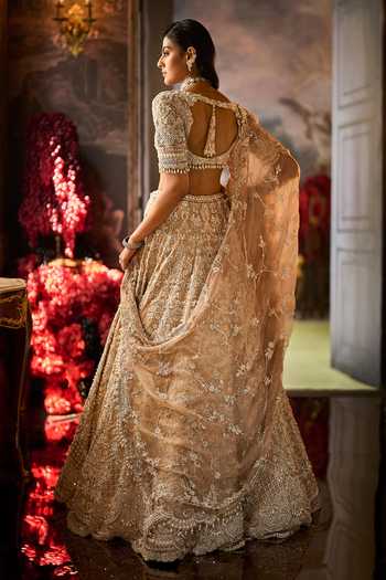 Seema Gujral Pearl Embroidered Lehenga Set