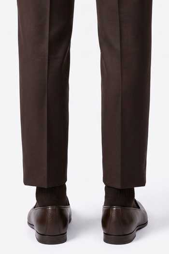 Bubber Couture_Brown Nicholas Embroidered Juttis _Online_at_Aza_Fashions