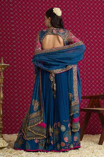 Aayushi Maniar Neelambari Embroidered Lehenga Set 