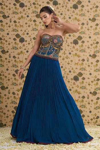 Aayushi Maniar Georgette Lehenga Corset Set 