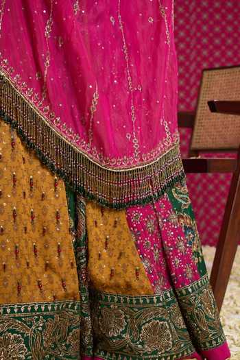 Buy Aayushi Maniar Multi Color Silk, Organza, Tissue Sweetheart Kadambari Embroidered Lehenga Set Online at Aza Fashions Buy_Aayushi Maniar_Multi Color Silk, Organza, Tissue Sweetheart Kadambari Embroidered Lehenga Set _Online_at_Aza_Fashions