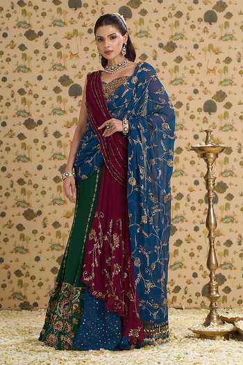 Aayushi Maniar Chitravali Pre-Draped Saree With Blouse 