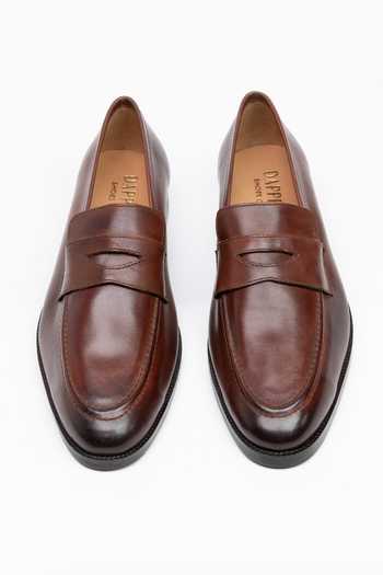 Dapper Shoes Soft Unlined Leather Penny Loafers 