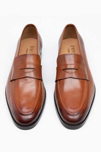Dapper Shoes Soft Unlined Leather Penny Loafers 