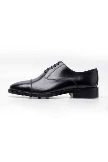 Dapper Shoes Black Cap Toe Leather Oxfords Online at Aza Fashions Dapper Shoes_Black Cap Toe Leather Oxfords _Online_at_Aza_Fashions