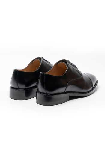 Dapper Shoes Black Cap Toe Leather Oxfords at Aza Fashions Dapper Shoes_Black Cap Toe Leather Oxfords _at_Aza_Fashions