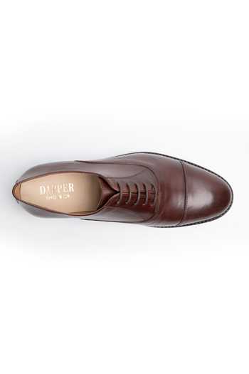 Buy Dapper Shoes Brown Cap Toe Leather Oxfords Online at Aza Fashions Buy_Dapper Shoes_Brown Cap Toe Leather Oxfords _Online_at_Aza_Fashions