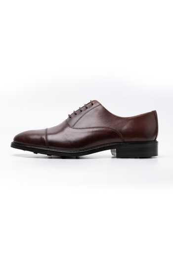 Dapper Shoes Brown Cap Toe Leather Oxfords at Aza Fashions Dapper Shoes_Brown Cap Toe Leather Oxfords _at_Aza_Fashions