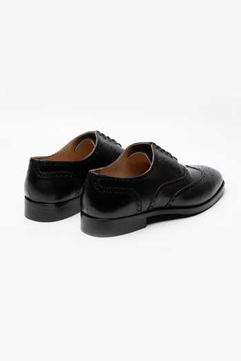 Dapper Shoes Black Full Brogue Wingtip Leather Oxfords Online at Aza Fashions Dapper Shoes_Black Full Brogue Wingtip Leather Oxfords _Online_at_Aza_Fashions