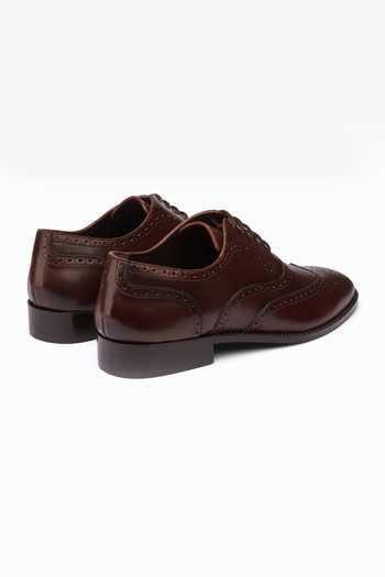 Dapper Shoes Brown Full Brogue Wingtip Leather Oxfords at Aza Fashions Dapper Shoes_Brown Full Brogue Wingtip Leather Oxfords _at_Aza_Fashions