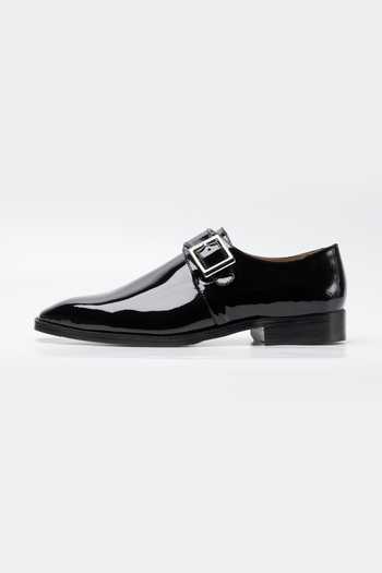 Dapper Shoes Black Single Monkstrap Leather Shoes Online at Aza Fashions Dapper Shoes_Black Single Monkstrap Leather Shoes _Online_at_Aza_Fashions
