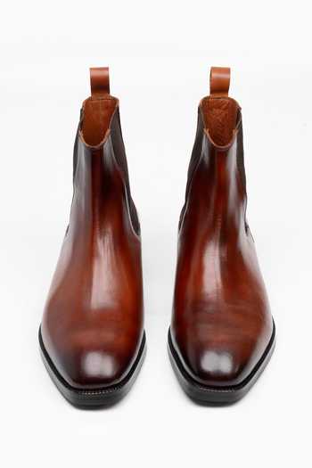 Dapper Shoes Leather Chelsea Boots 