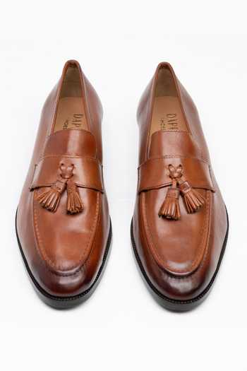 Dapper Shoes Soft Unlined Leather Tassel Loafers 