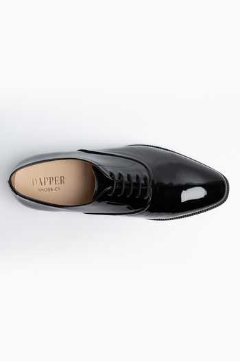 Shop Dapper Shoes Black Leather Plain Toe Oxfords Online at Aza Fashions Shop_Dapper Shoes_Black Leather Plain Toe Oxfords _Online_at_Aza_Fashions