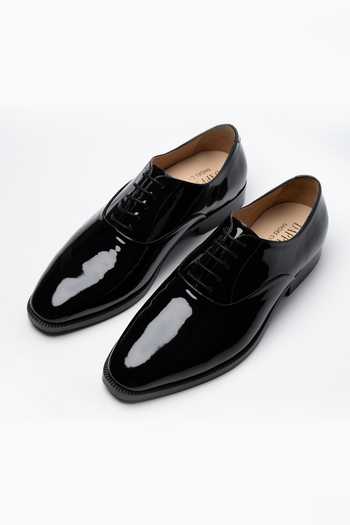 Dapper Shoes Leather Plain Toe Oxfords 