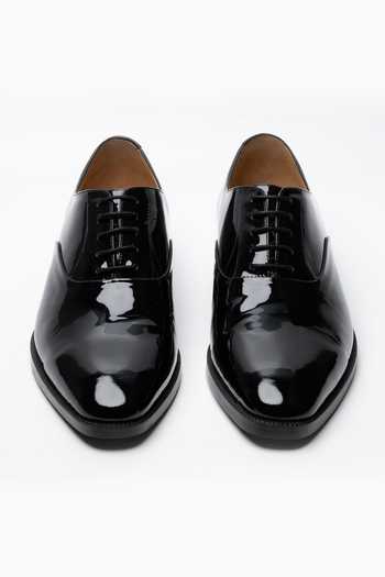 Dapper Shoes Leather Plain Toe Oxfords 